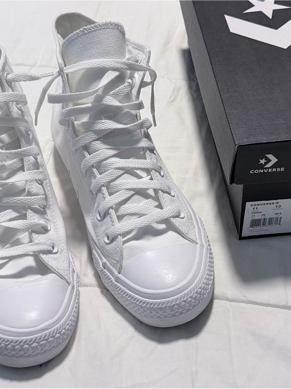 Converse White High Top Canvas Sneakers